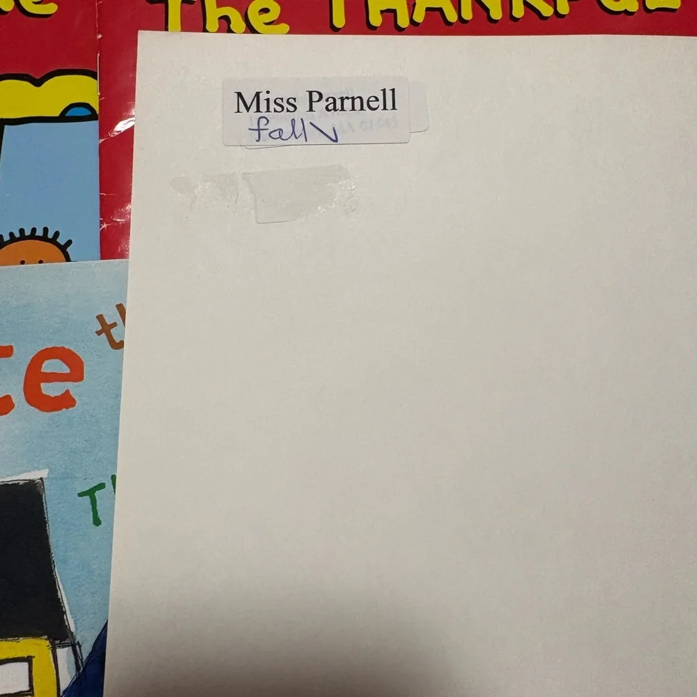 Thanksgiving Book Set with Red and Yellow Covers